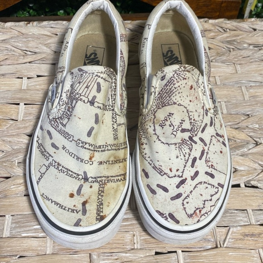 Vans Harry Potter Marauder's Map Women's Slip-On Sneakers